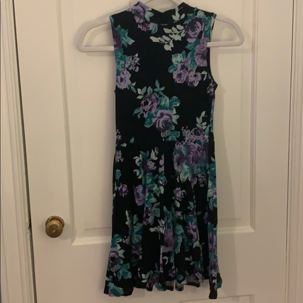 UO Black floral dress